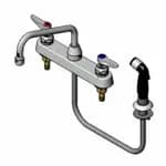 T&S B-1157-12 8" Wall Mount Workboard Faucet with 12" Swing Spout Nozzle — view 6