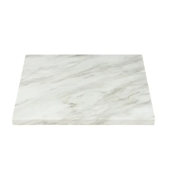 Modesto 24" x 30" Rectangular Faux White Marble Table Top — view 2