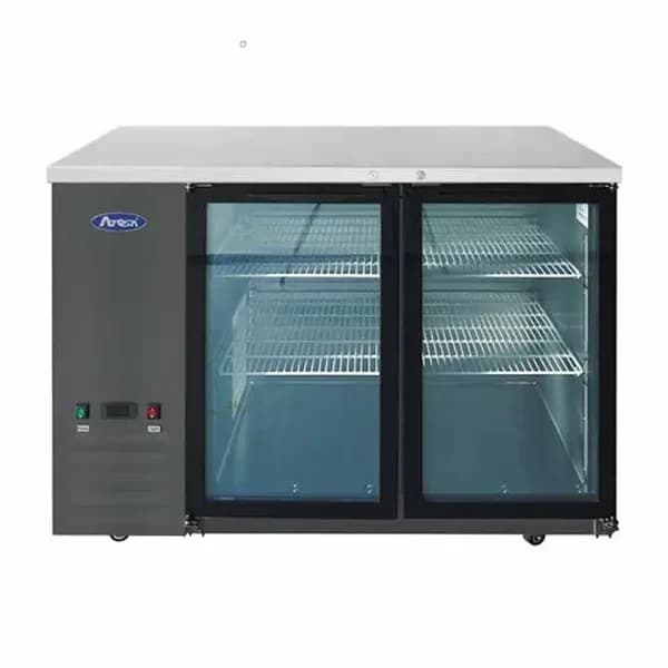 Atosa SBB48GGRAUS2 Shallow Depth Stainless Steel Top Back Bar Cooler with Glass Door 48"W — view 2