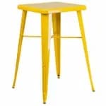Flash Furniture CH-31330-WH-GG Square Bar Height Galvanized Steel White Table — view 5
