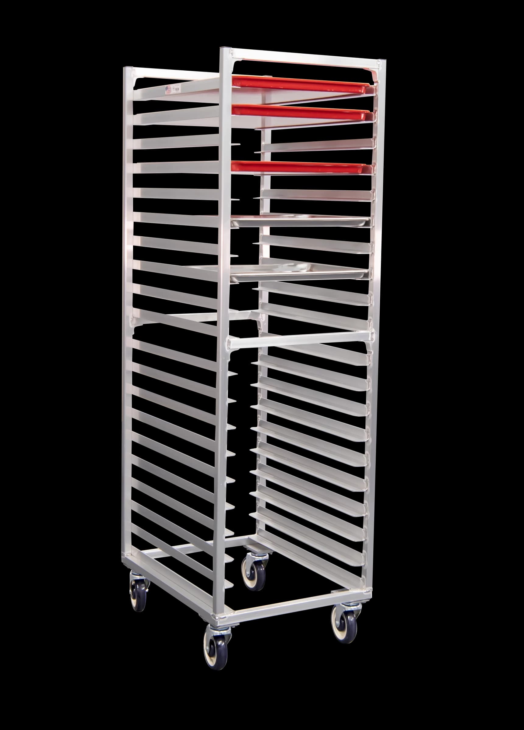 Carter-Hoffmann® O8620 Portable Aluminum Pan Rack Single Width Open Style End-Loaded 20 Pan Capacity — view 3