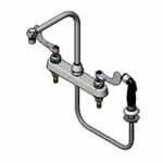 T&S B-1152 8" Deck Mount Workboard Faucet with 8" Swing Spout Nozzle and Spray Hose — view 4