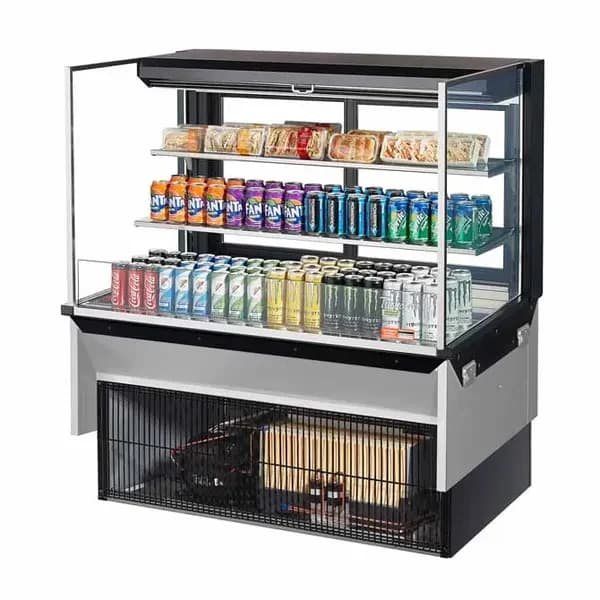 Turbo Air TOM-48L-UFD-B-3SI-N Black Drop-In Open Display Case Merchandiser 47-7/8"W — view 2