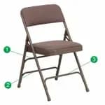 Flash Furniture HF3-MC-309AS-RED-GG Red Steel Folding Chair — view 5