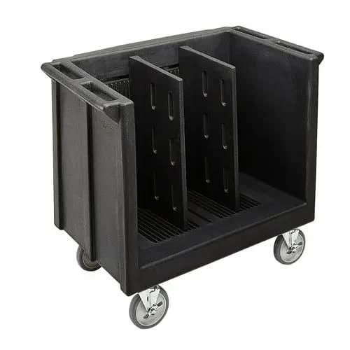 Cambro TDC30110 Polyethylene 2 Black Dish Caddy With 2 Adjustable Dividers — view 2