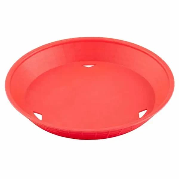 Tablecraft 13759R Red Round Platter Basket 9" x 1-1/4" | Case of 12 — main image