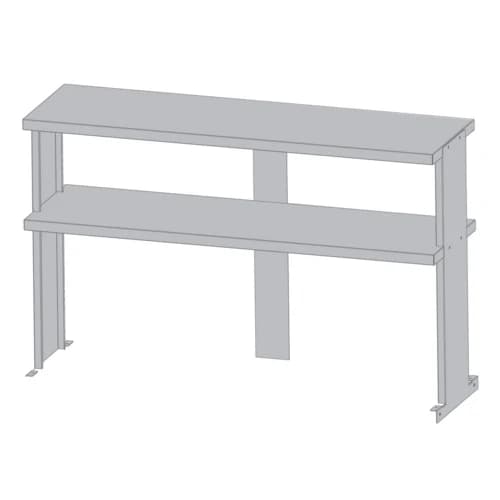 Turbo Air TSOS-3R-T Stainless Steel Double Tier Overshelf for Sandwich Prep Tables 36"W — view 2