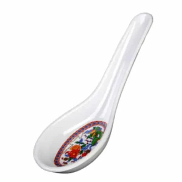 Thunder Group 7003P Peacock, NSF 3/4 oz. Melamine Wonton Soup Spoon | Case of 60 — main image