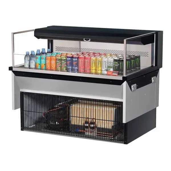 Turbo Air TOM-48L-UF-B-1SI-N Black Drop-In Open Display Case Merchandiser 47-7/8"W — view 2