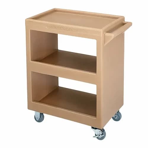 Cambro BC225157 3-Shelf 350 Lb. Capacity Coffee Beige Utility Bus Cart — view 2