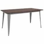 Flash Furniture CH-51050-29-WH-GG 35-1/2" Square Dining Height Metal White Table — view 4