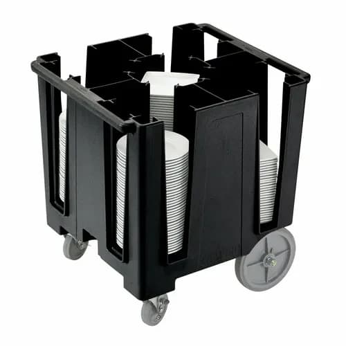 Cambro DCS950110 Polyethylene 5 Black Dish Caddy With 5 Dividers — view 2