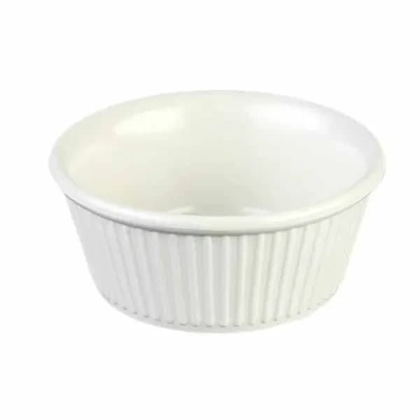 Thunder Group ML533B1 Bone 3-1/2 oz. Fluted Melamine Ramekin | Case of 12 — view 2