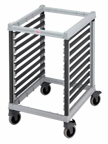 Cambro Camshelving UGNPR21H18480 8-Full Size Speckled Gray Food Pan Trolly 32-1/8"W X 25-3/8"L X 40"H — main image