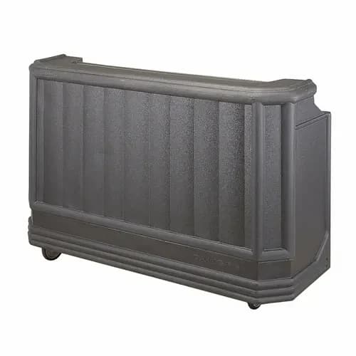 Cambro Cambar BAR730191 Granite Gray Portable Bar 7-Bottle Speed Rail Portable Bar 72-3/4"W X 26"D X 48"H — main image
