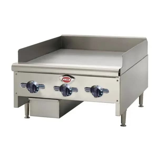Wells HDTG-4830G Heavy Duty 120,000 BTU Thermostatic Control Gas Griddle 48"W — view 2