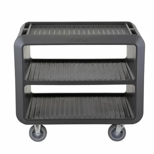 Cambro SC337615 3-Shelf 600 Lb. Capacity Charcoal Gray Utility Bus Cart — view 2