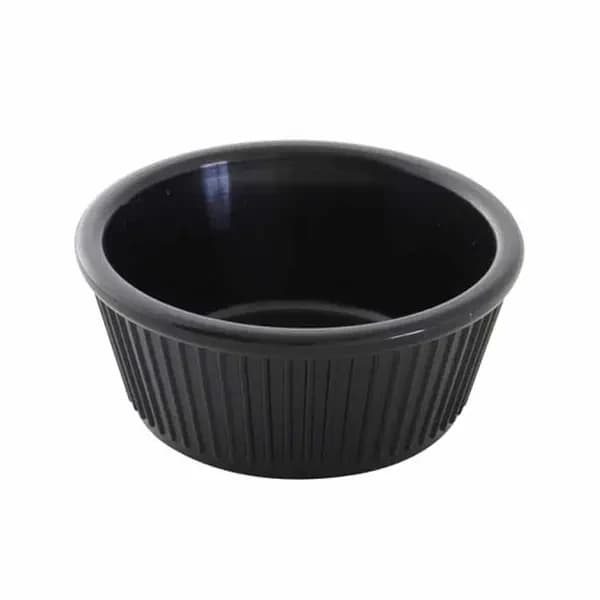Thunder Group PL533BL1 3-1/2 oz. Fluted Black Plastic Ramekin | Case Of 12 — view 2