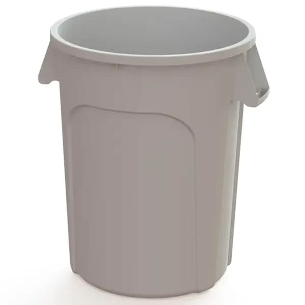 Impact GC440101 44-Gallon White Round Commercial Trash Container — main image