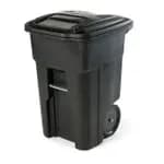 Toter SHL50-90715 50 Gallon Slimline Sandstone Square Trash Container with Hinged Dome Lid — view 4