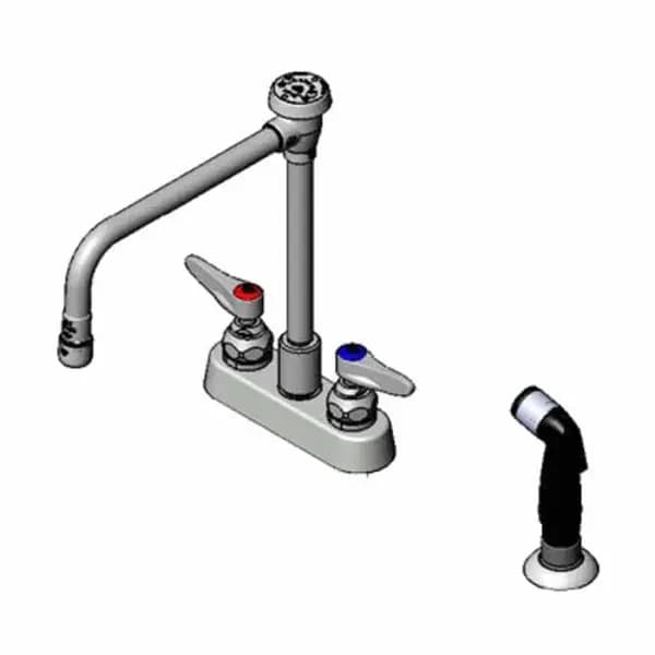 T&S B-1177 Deck Mount Workboard Faucet with rigid Vacuum Breaker — view 2