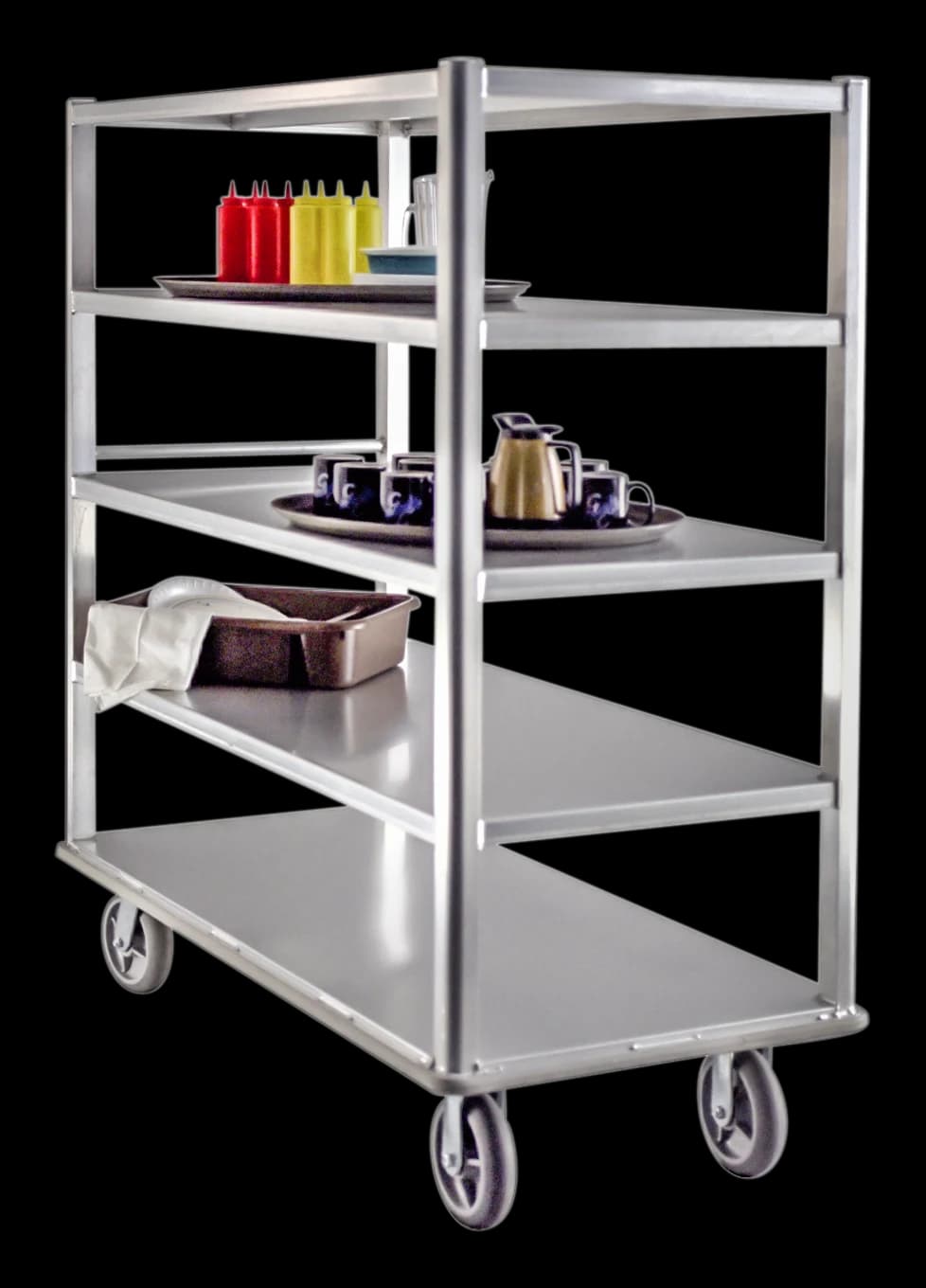 Carter-Hoffmann® T545 Freestanding Queen Mary Cart 3000 Pound Capacity 5 Shelves