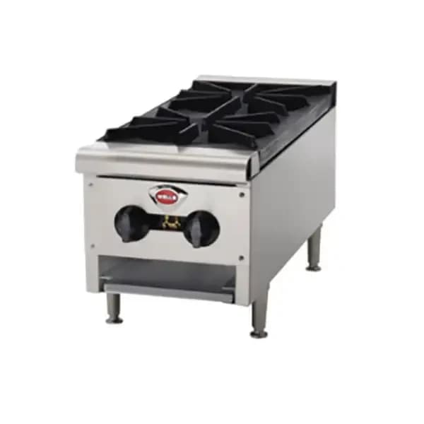 Wells HDHP-1230G Heavy Duty 52,000 BTU 2-Burner Gas Hot Plate 12"W — view 2
