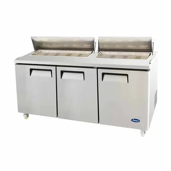 Atosa MSF8304GR 18 Pan 3-Door Sandwich Prep Table 72-5/8"W — view 2