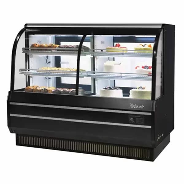 Turbo Air TCGB-72CO-B-N Combination Refrigerated/Dry Black Bakery Display Case 72-1/2"W — view 2