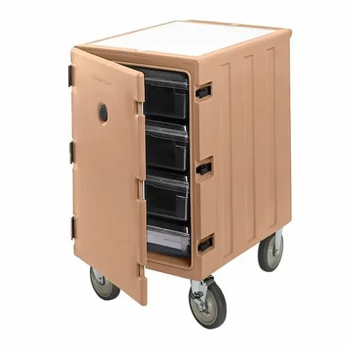 Cambro Camcart 1826LBC157 Insulated Coffee Beige Front Loader Food Carrier — view 2