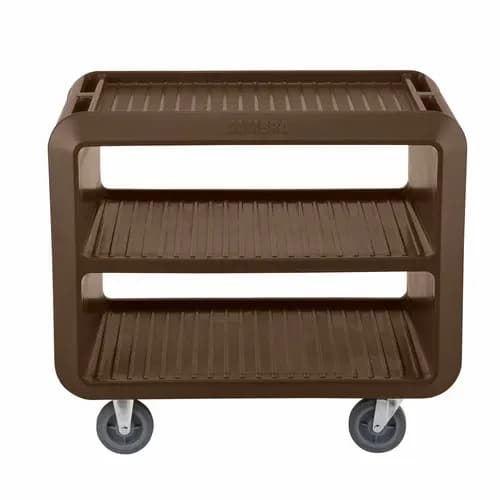 Cambro SC337131 3-Shelf 600 Lb. Capacity Dark Brown Utility Bus Cart — main image