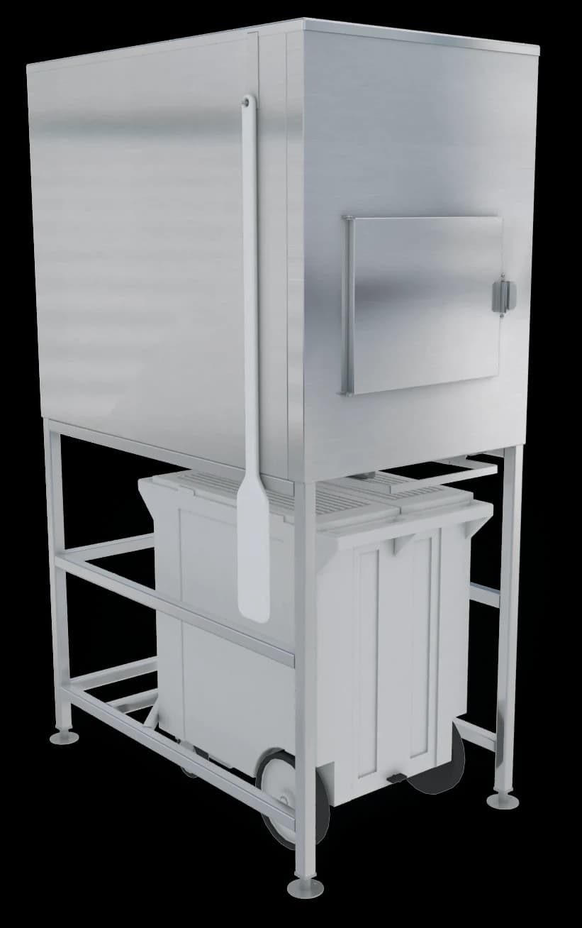 Kloppenberg SPS-1-G Gravity Dispense Ice Bin 900 Pound Capacity Polyethylene Interior Cube, Flake, Nugget Ice Compatibility