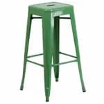 Flash Furniture CH-31320-30-BL-GG Blue Galvanized Steel Bar Stool — view 4
