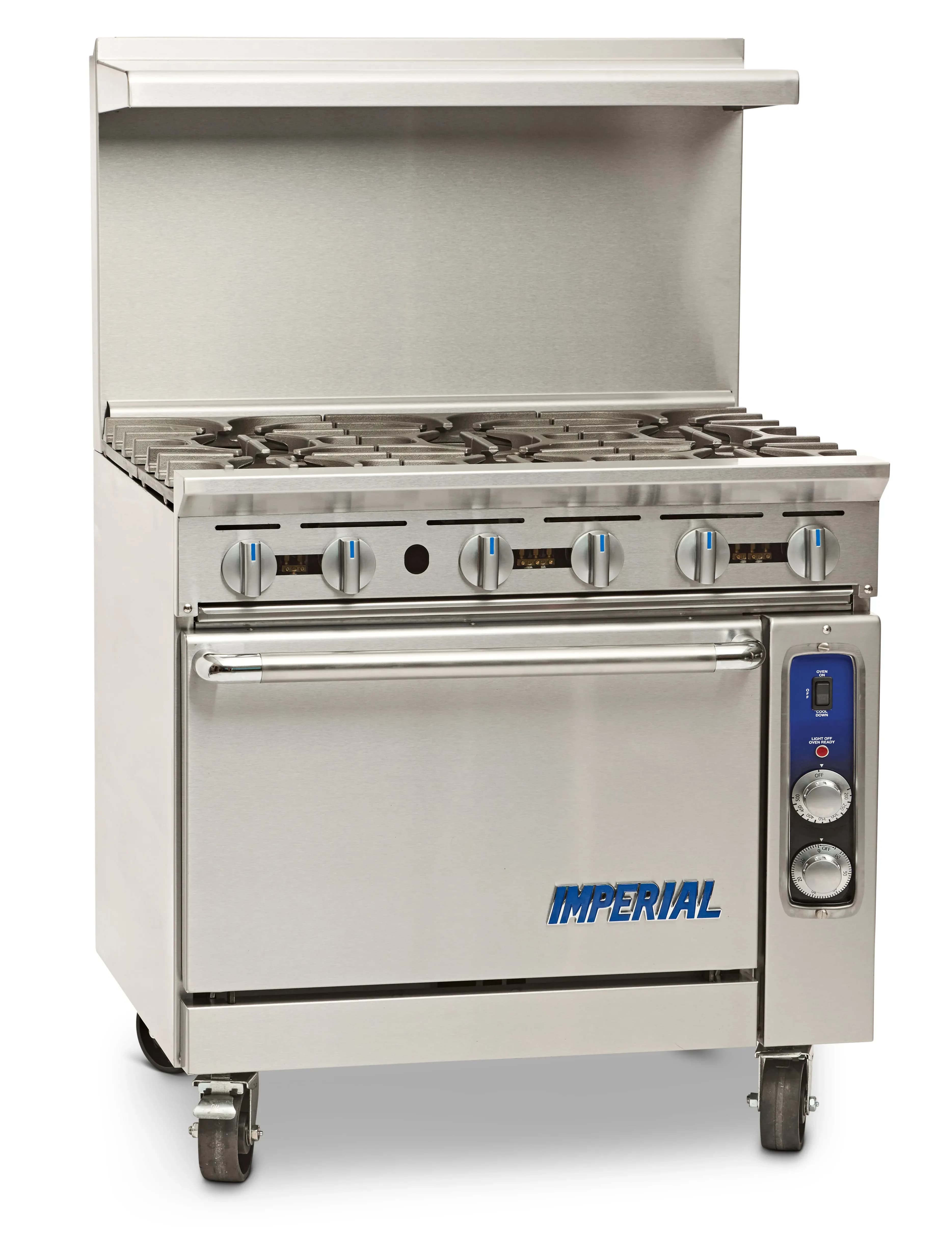 Imperial IR-6-C Pro Series Range - 36" Wide (6) Burners and One Convection Oven – Natural Gas, 222000 Total BTUs — main image