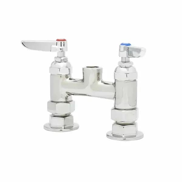 T&S B-0326-LN-SC 4" Deck Mount Double Pantry Faucet — view 2
