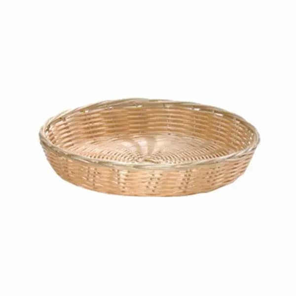 Tablecraft 1169W Natural Round Woven Basket 10" x 1-1/2" | Case of 12 — view 2