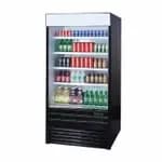 Turbo-Air TJMR-55SDB-N Black 62 cu. ft. 2 Swinging Door Refrigerator Merchandiser 65-1/8"W — view 4