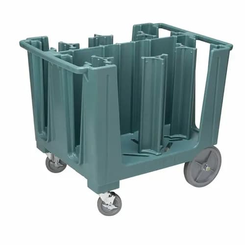 Cambro ADCS401 Polyethylene 6 Slate Blue Dish Caddy With 6 Adjustable Dividers — main image