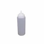 Tablecraft C32SV 32 oz. InvertaTop Squeeze Bottle with Clear Valve Top | Pack of 6 — view 3