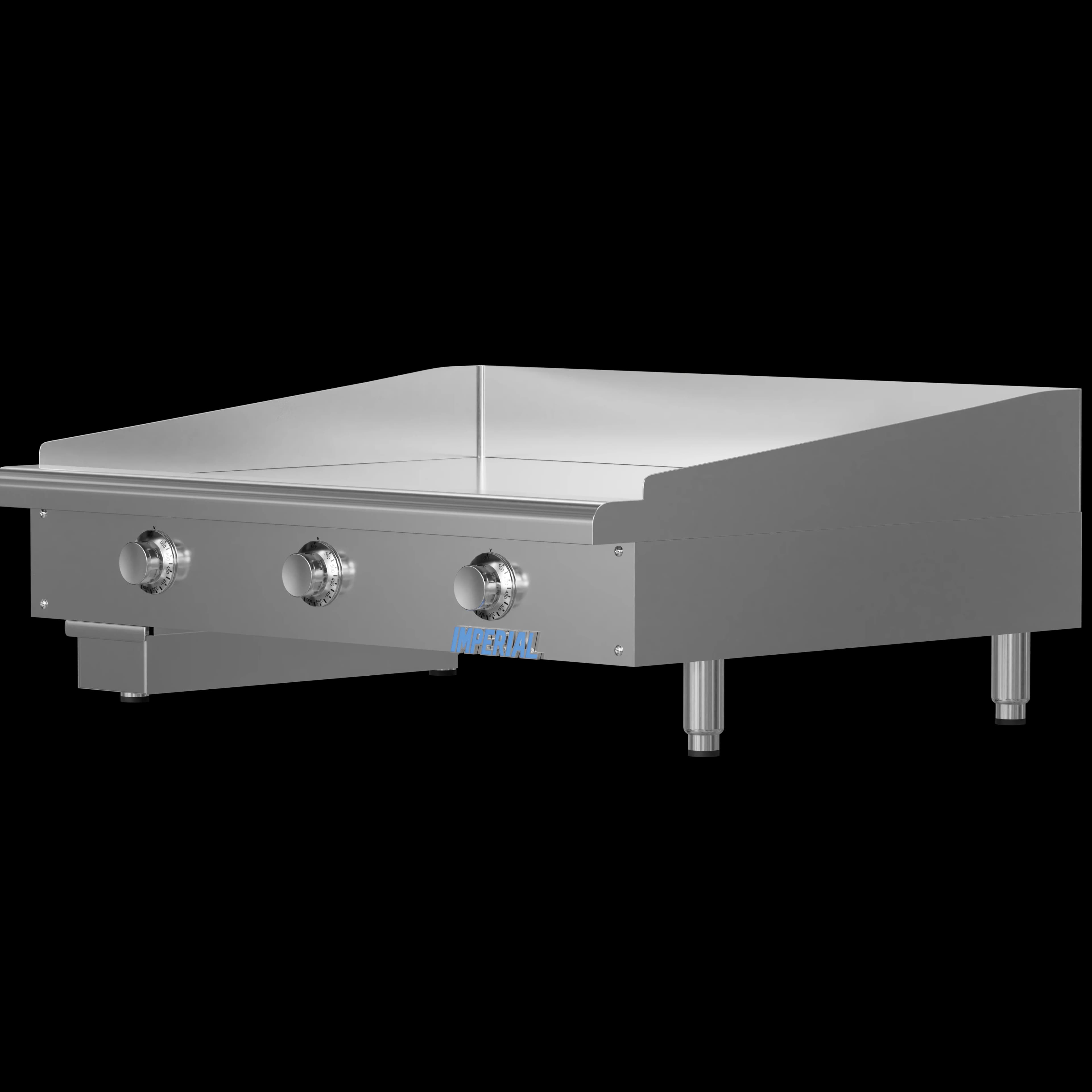 Imperial ITG-36-E Pro Series Electric Countertop Griddle 36 Inch Wide Thermostatic Control Rectangle Polished Steel 0.5 Inch Thick Plate Heavy-Duty — 480V, 3PH — view 3