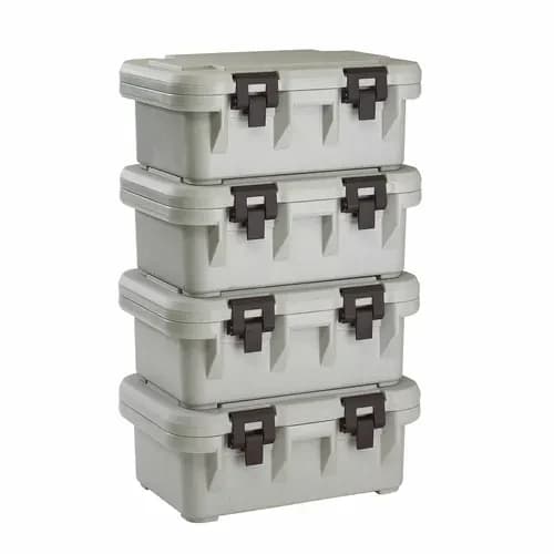 Cambro S-Series Ultra Pan Carrier UPCS160480 Speckled Gray Top Loader 6" Deep — main image
