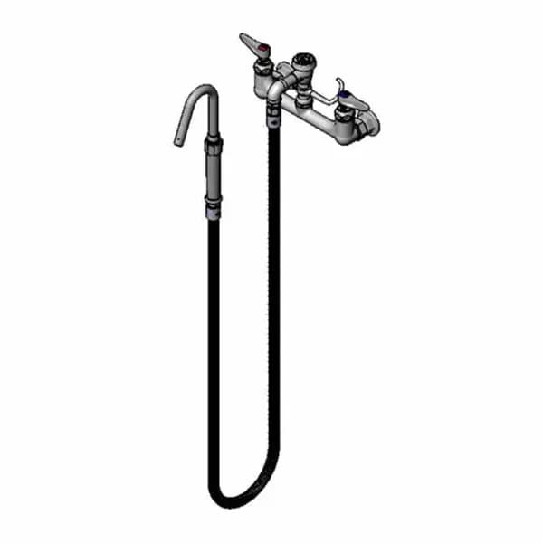 T&S B-0611 8" Wall Mount Pot and Kettle Filler Faucet with 68" Hose — view 2