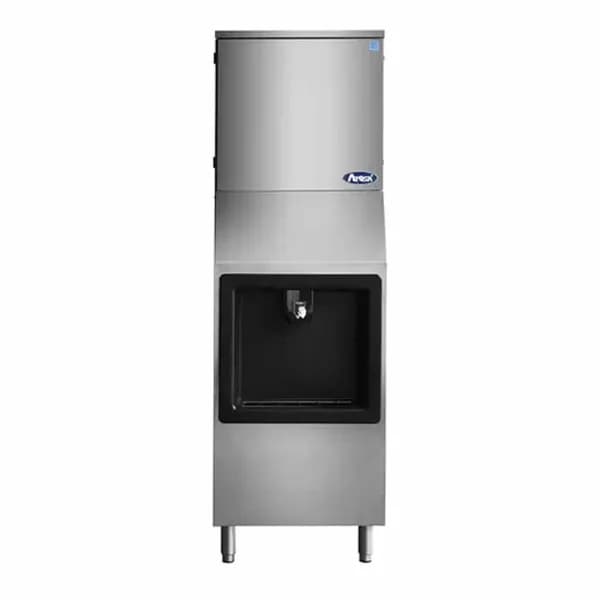 Atosa HD350-AP-161 350 lb. Half Dice Air Cooled Ice Machine with 160 lb. Hotel Ice Bin/Dispenser 23"W — view 2