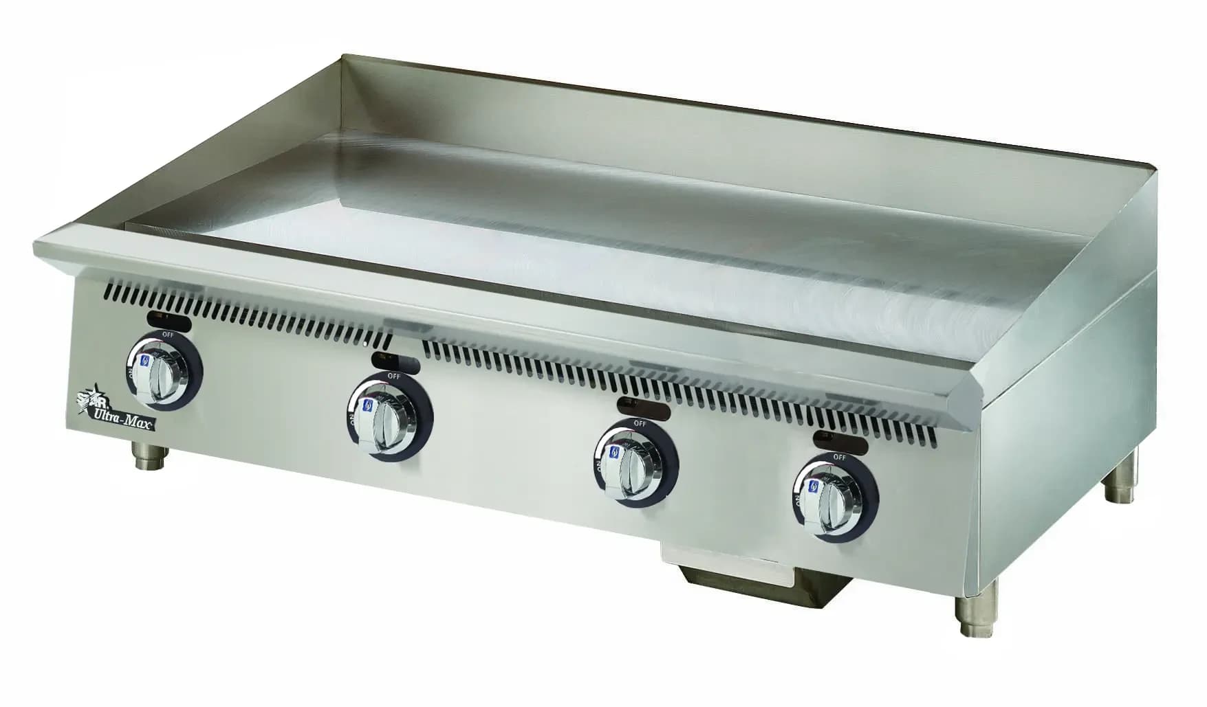Star 860MA Ultra-Max® Series Gas Countertop Griddle 60 Inch Wide Manual Control Rectangle Polished Steel 1 Inch Thick Plate Heavy-Duty — Propane, 150000 BTU — main image