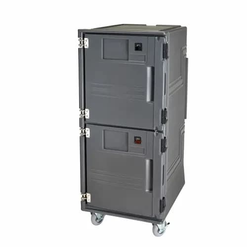 Cambro Pro Cart Ultra PCUCCSP615 Electric Charcoal Gray Cold Front Loader Food Carrier — main image