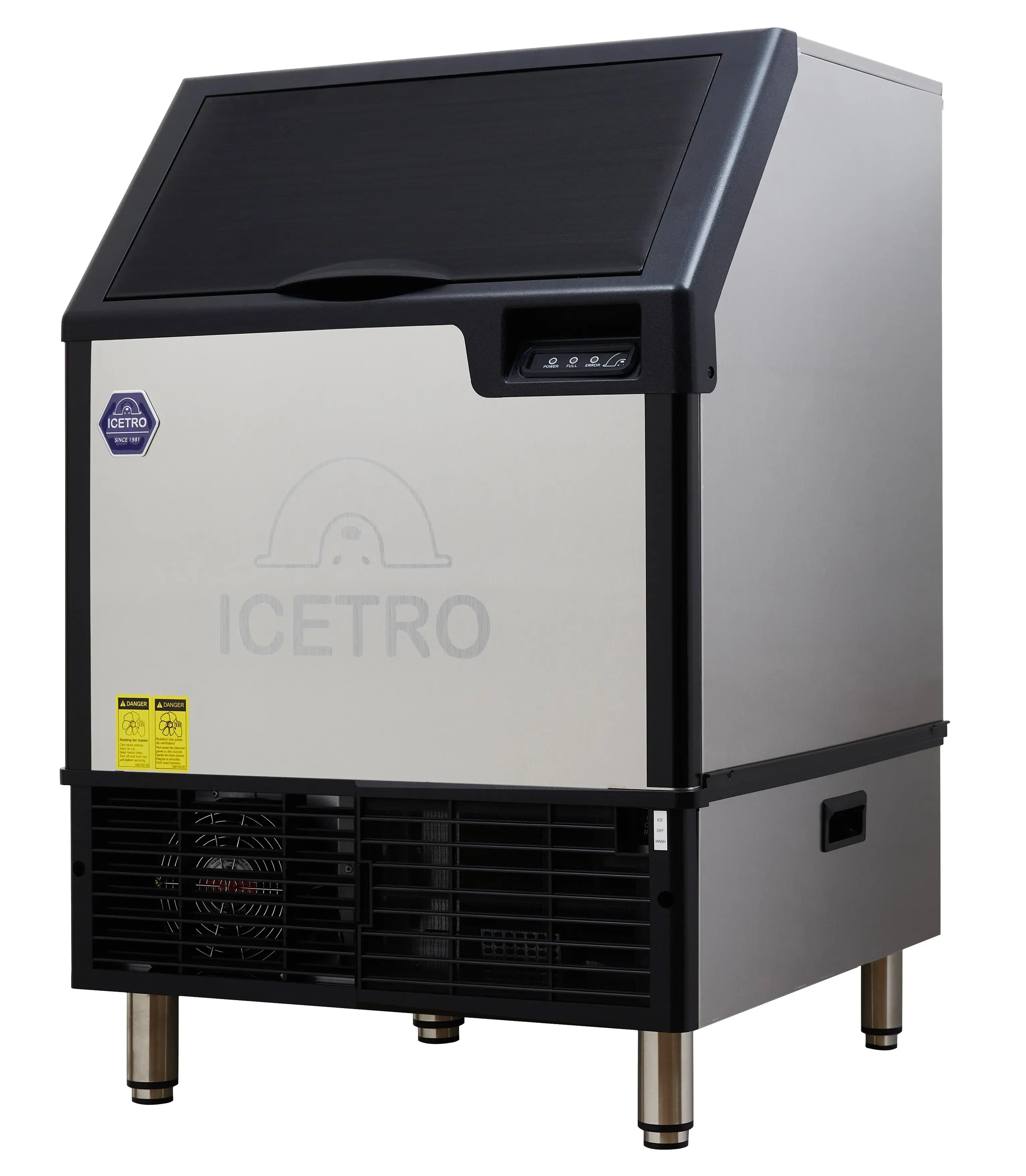 Icetro IU-0220 IU-0220-AH Undercounter Ice Machine Air Cooled Condenser Up To 202 Pounds Per Day Production Capacity Cube, Half Cube Style Ice — 115V, 1PH