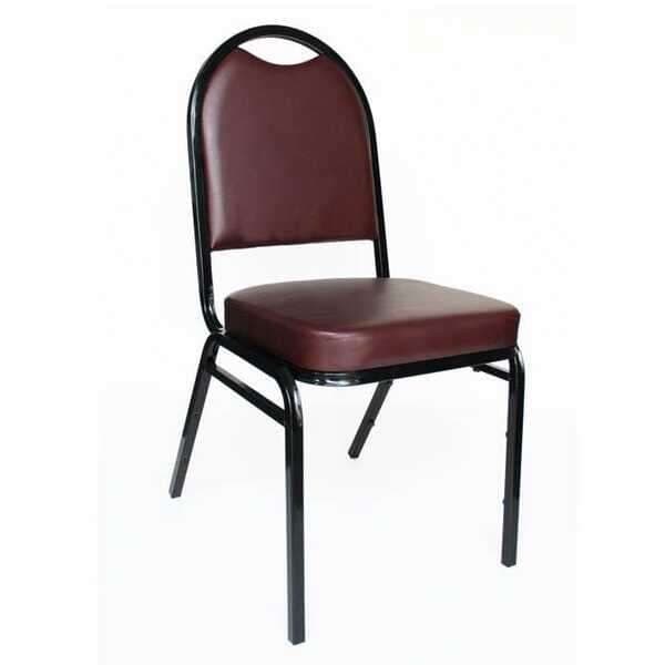 CHAIR STACK 2" WINE VINYL ON BLACK ROUND BACK — main image