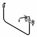 T&S B-1152 8" Deck Mount Workboard Faucet with 8" Swing Spout Nozzle and Spray Hose — view 5