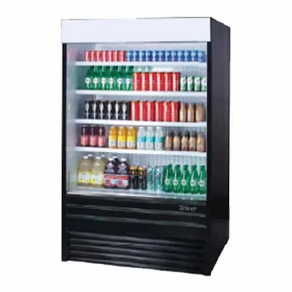 Turbo Air TOM-48EB-N Black Vertical Air Curtain Open Display Merchandiser 48"W — view 2