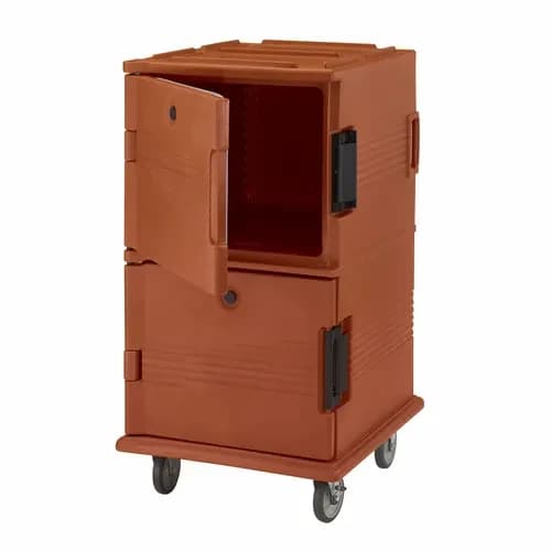 Cambro Ultra Cam Cart UPC1600HD402 Insulated Brick Red Front Loader Food Carrier — view 2